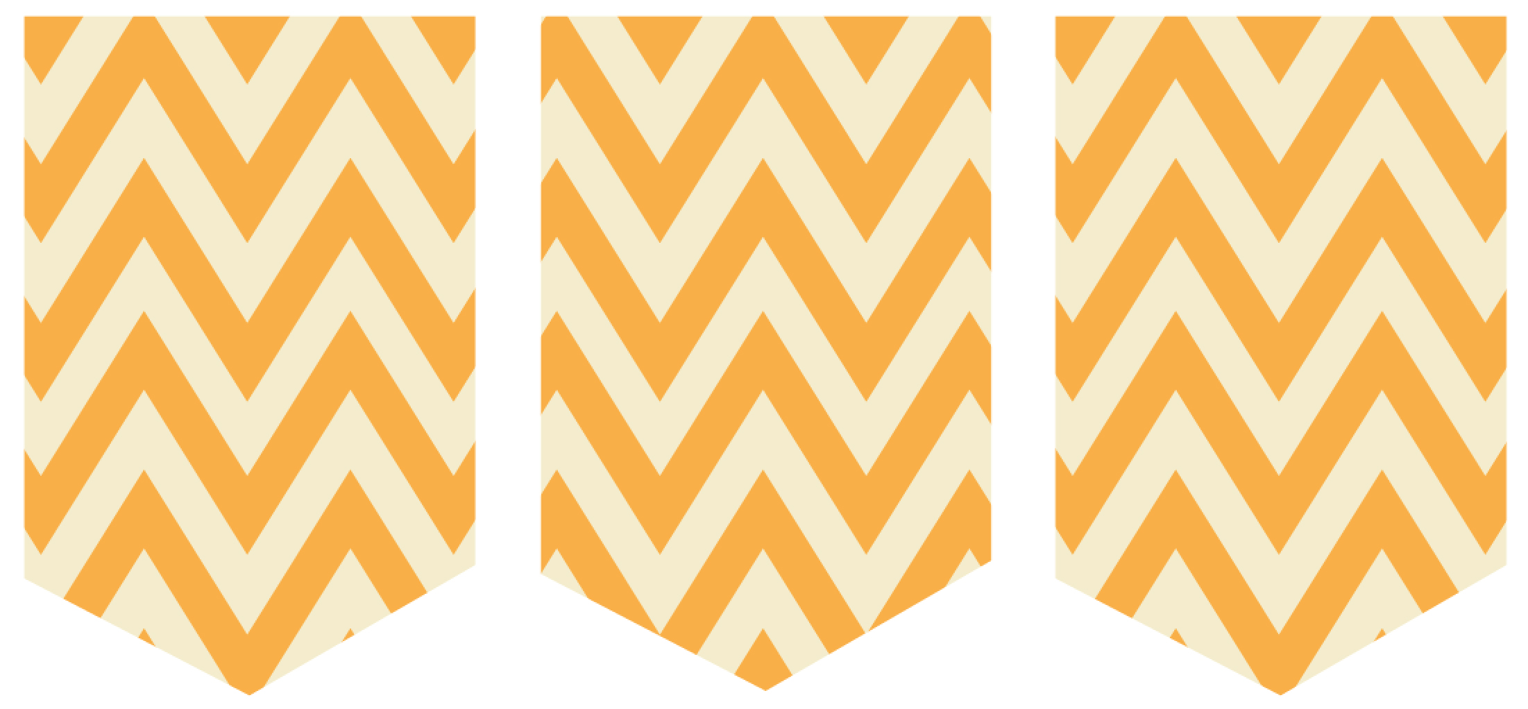 Orange chevron bunting